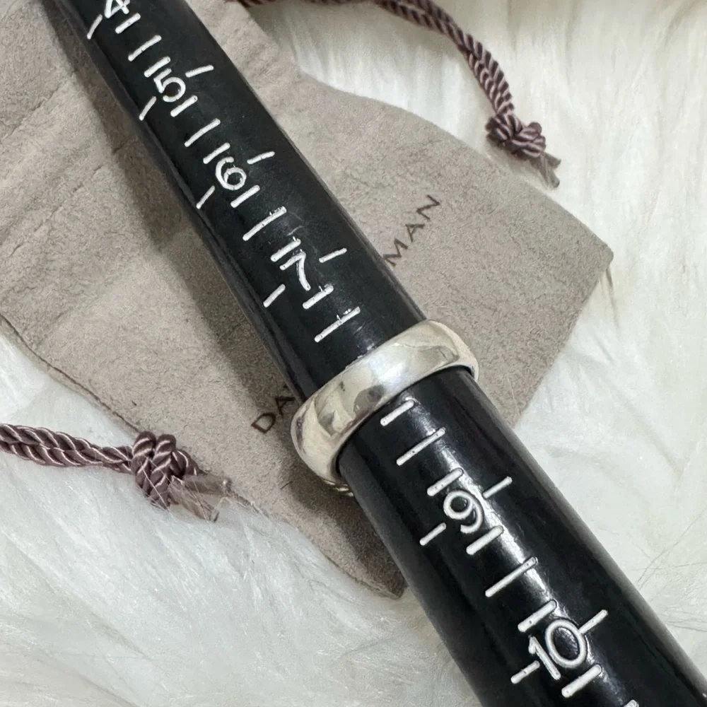 David Yurman 925 18K Gold Turquoise Oval Noblesse East West Ring Sz 8 - Picture 9 of 9